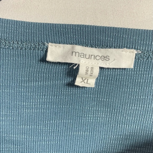 Maurices Slate Blue Ruched Yoke Tank Top - Picture 2 of 7